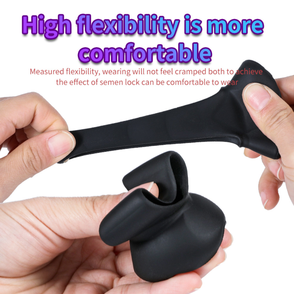 Silicone Ball Stretcher Enhancer Squeeze Scrotum Testicle Ring Delay Ejaculation
