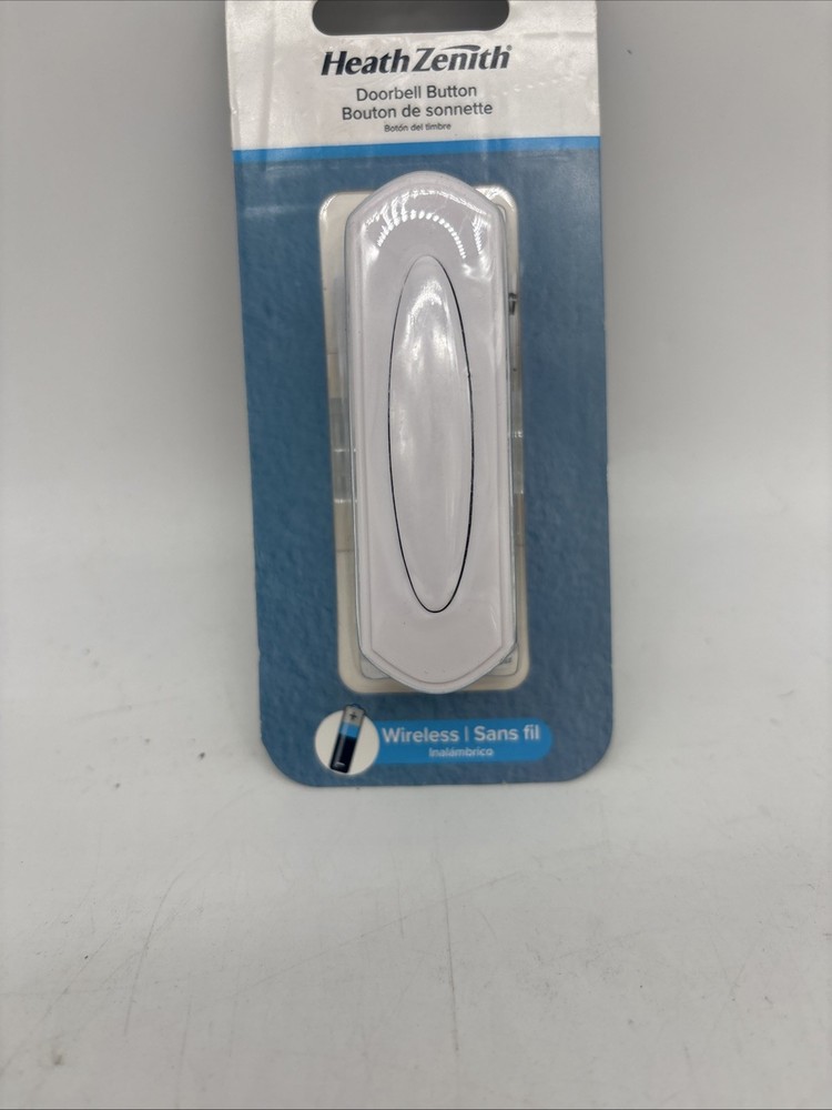 Heath Zenith SL-7797-02 Wireless Door Push Button, White