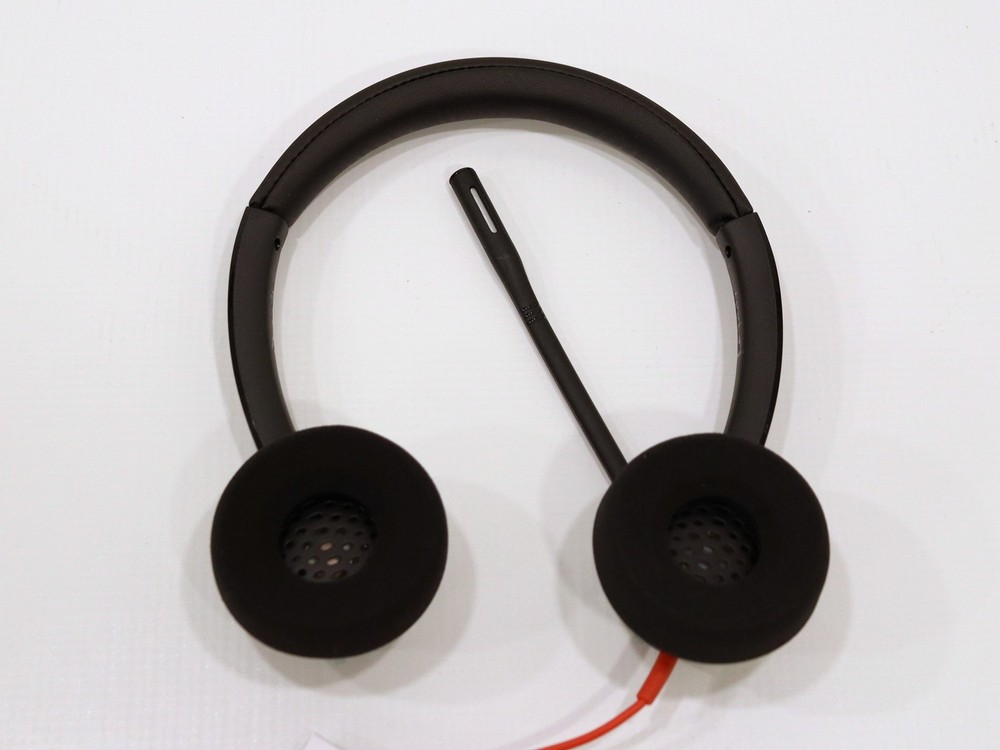 Poly Blackwire 3320 Wired USB Headset (Black/Red)