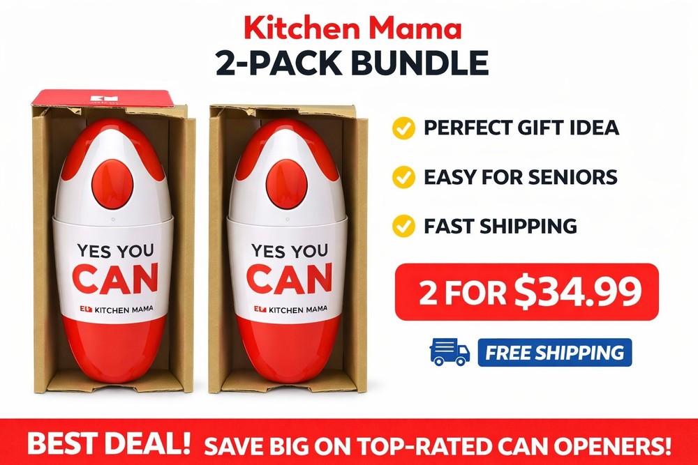 2 Pack Kitchen Mama Electric Can Opener Automatic Hands Free Bundle NEW