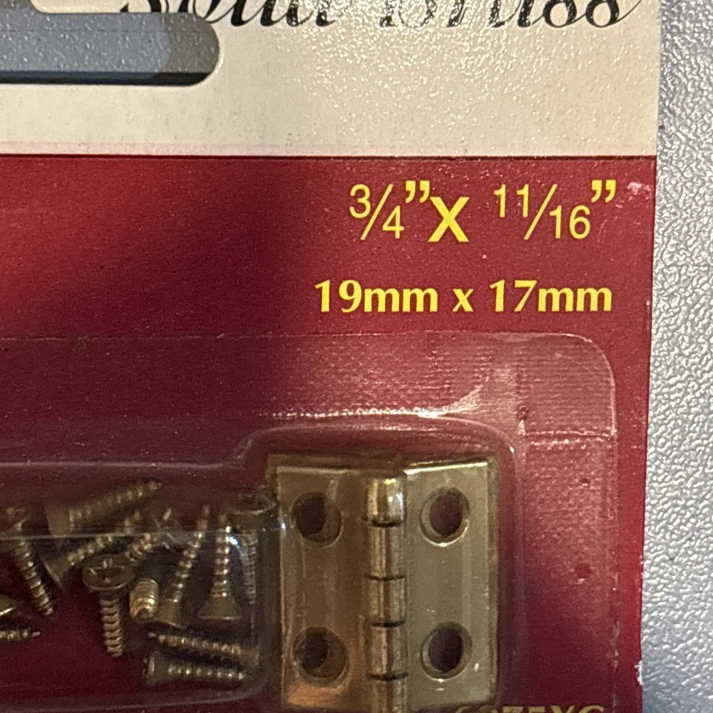 Brainerd Solid Brass 3/4"x 11/16" Pair Butt Hinge
