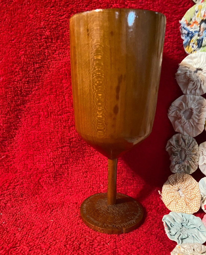 Handmade Wooden Goblet from Beautiful Solid Cherry Wood