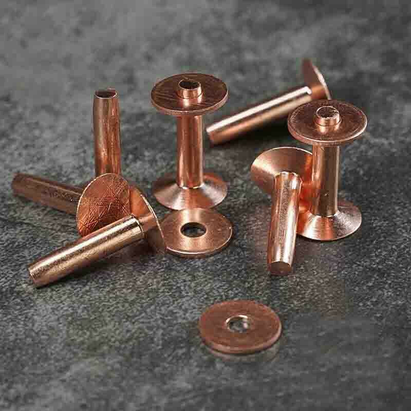 1pc 304 Burrs Setter Tool Fasteners Permanent / 10pcs Solid Copper Rivets Repair