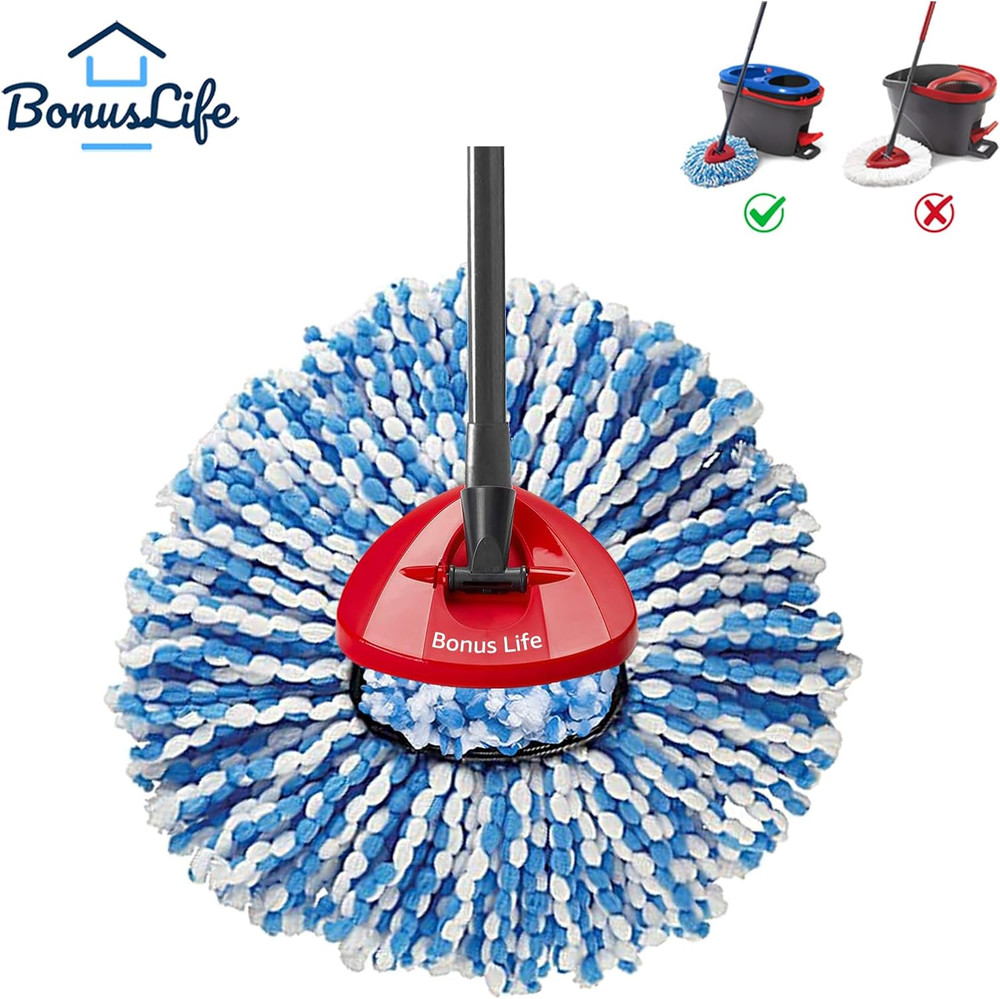 Bonuslife 6-Pack Mop Head for O-Ceda Rinseclean Spin Mop Refill 2-Tank System...