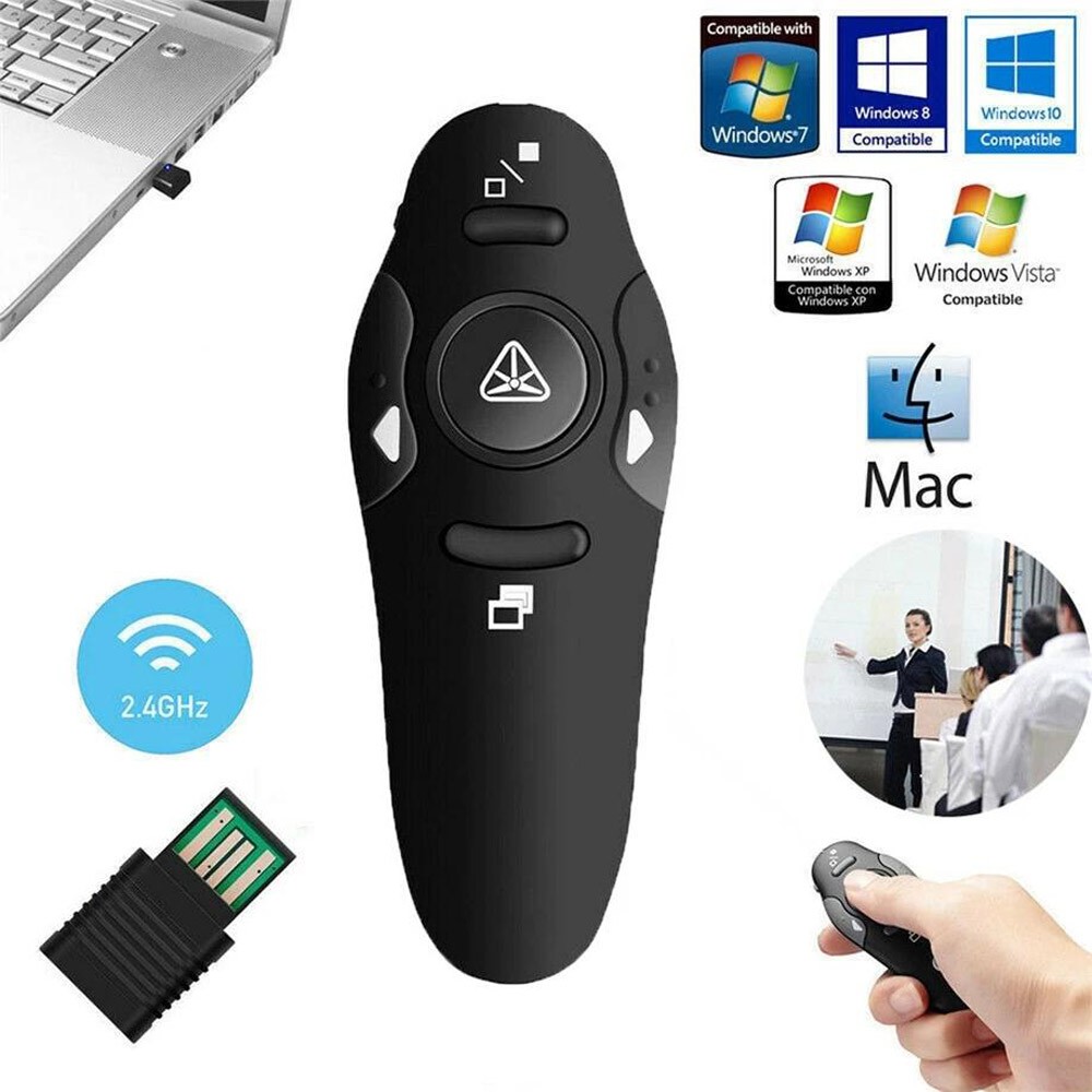 Power Point Presentation Laser Pointer Wireless USB PPT Presenter Remote Control