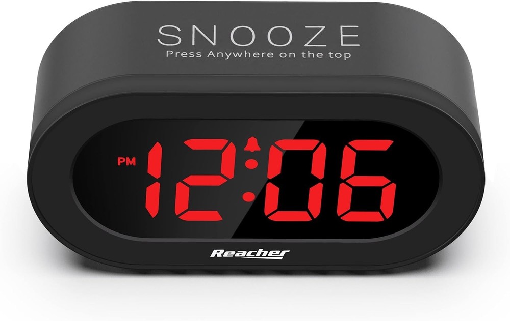 Small LED Digital Alarm Clock with Simple Operation, Full Range Brightness Di...