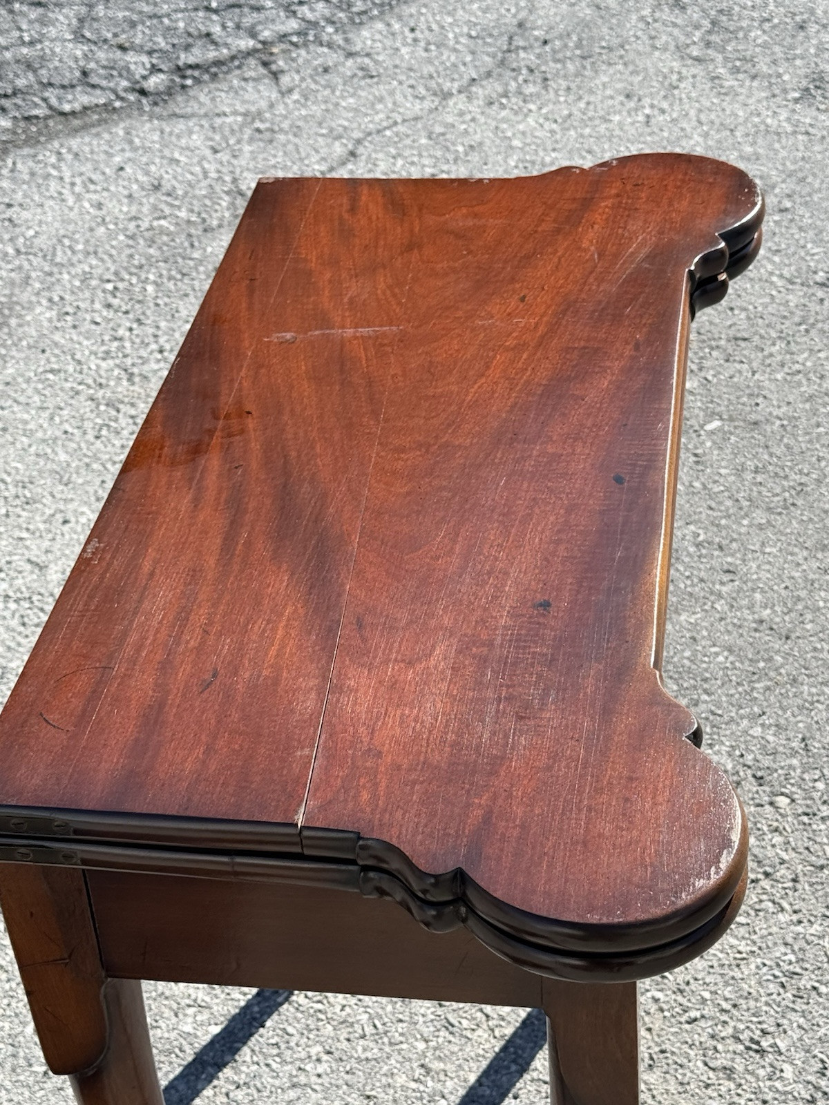 antique 18th century queen anne game card console table 1760s drawer