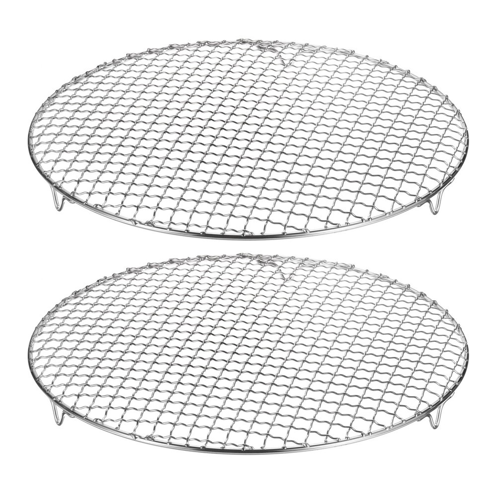 2-Pack Cooling Rack, 13" Round Baking Rack with 20mm Legs [Silver]