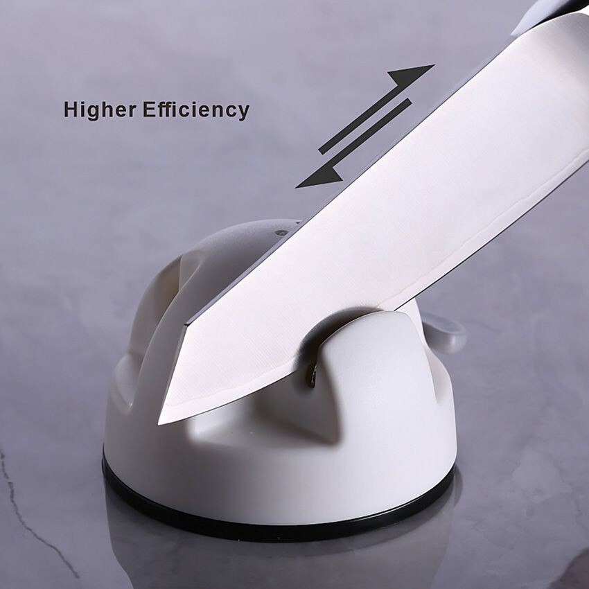 KitchenDAO Mini Knife Sharpener One-Hand Operation Non-Slip Base Locking System