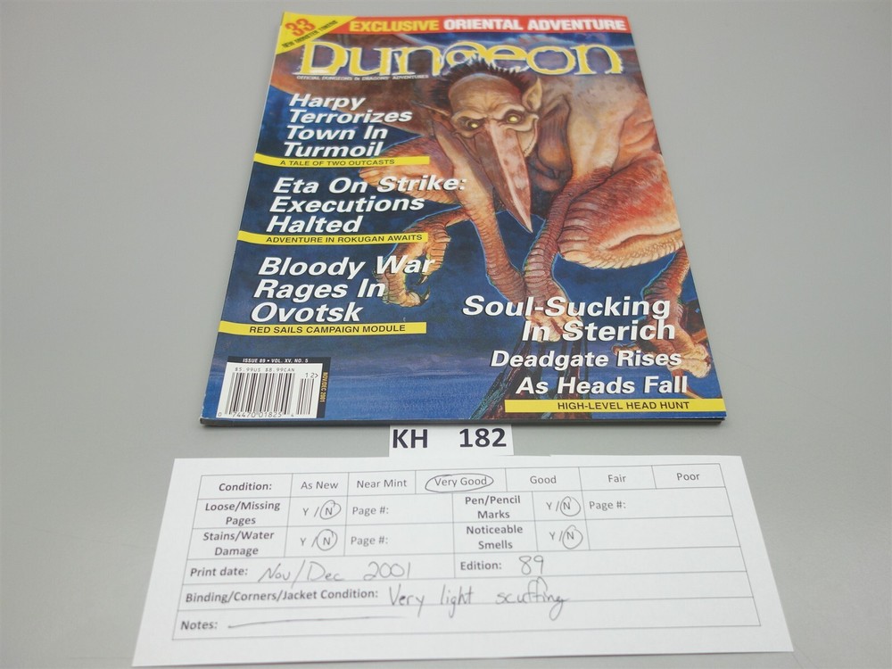 Dungeon Magazine: Issue #89 Nov/Dec 2001 (TSR)