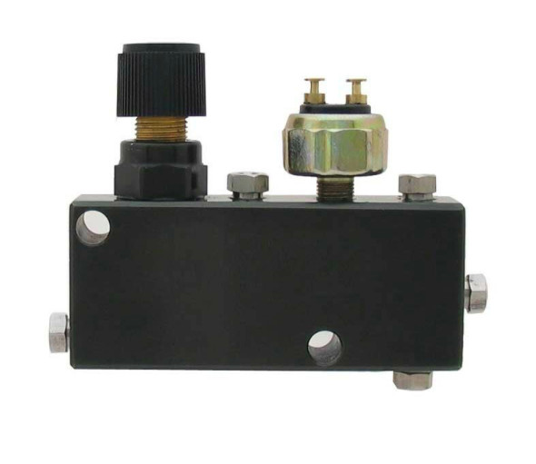 Ford Master w/ Black Adjustable Prop Valve - Block Kit, 3/8-24 & 1/2-20 ports