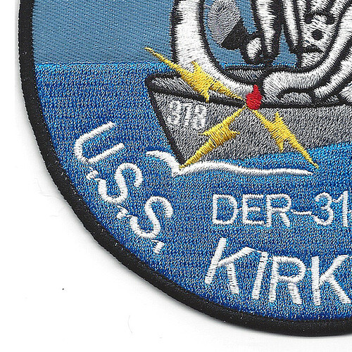 USS Kirkpatrick DER 318 Destroyer Escort Radar Picket Ship Patch