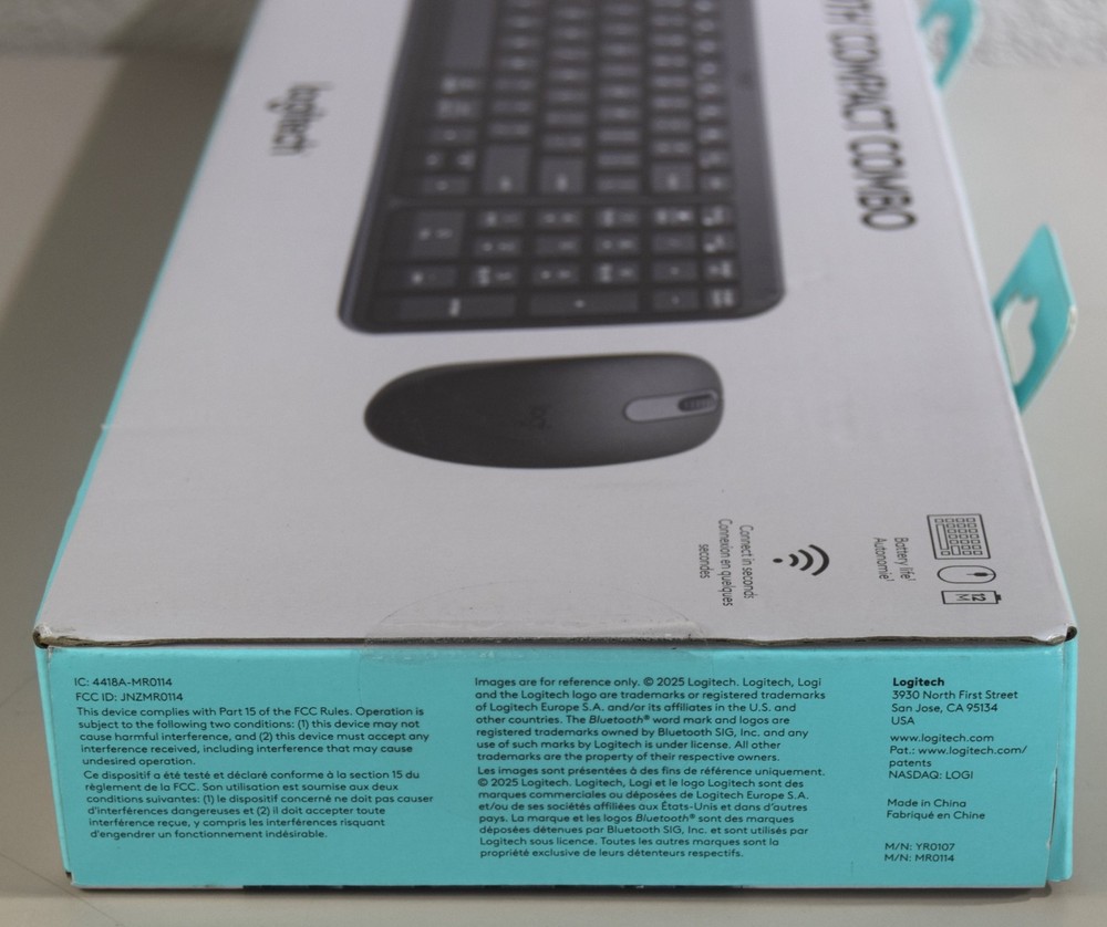 Logitech BLUETOOTH Black Compact Combo Wireless Keyboard & Mouse 920-013507 NEW