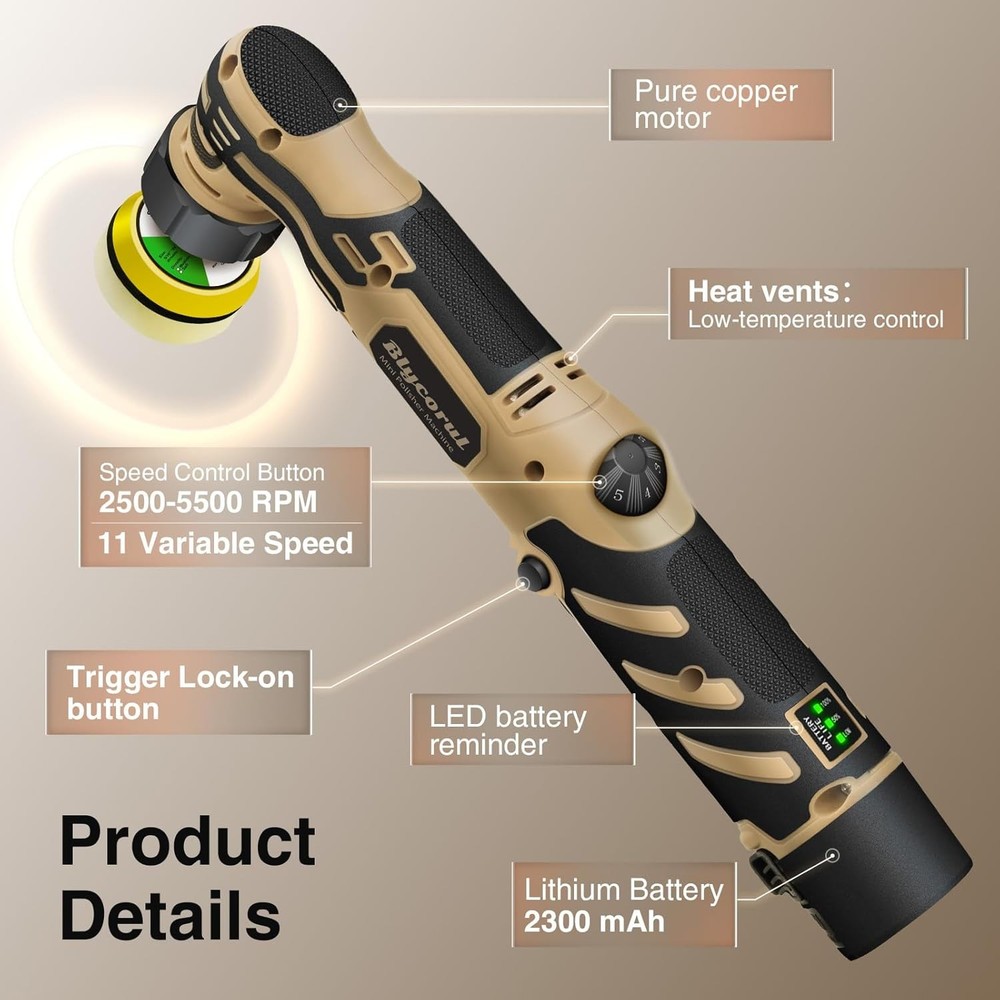 DA RO Cordless Mini Polisher 3 Pad