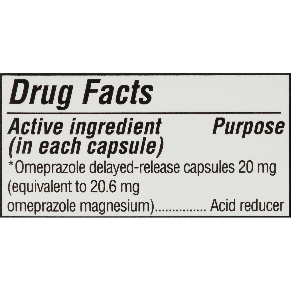 Equate Omeprazole 20mg Delayed Release Acid Reducer Tablets 42 Tablets