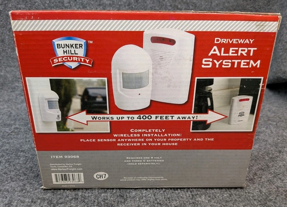 Bunker Hill Security Driveway Alert System 93068 Wireless Sensor Open Box