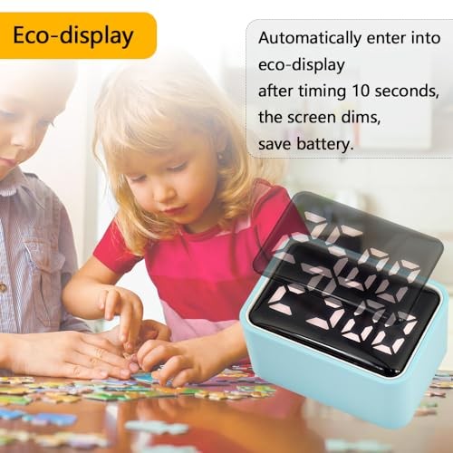 Digital Mini Timer Rechargeable, ON/Off Led Display Count Down/Up, 3 Black