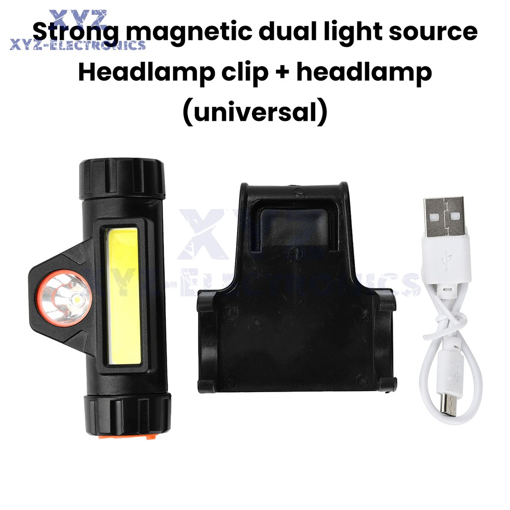 USB Rechargeable LED Headlamp Headlight Head Light Flashlight w/Mounting Bracket