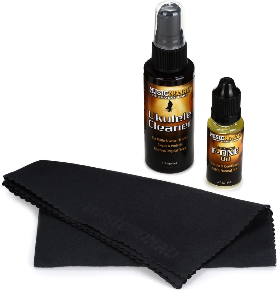 MusicNomad Premium Ukulele 3-piece Care Kit (3-pack) Bundle