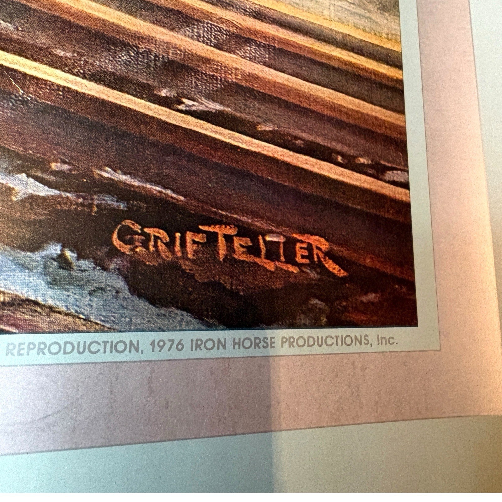 Vintage 1976 Grif Teller “On Time!” Pennsylvania Railroad PRR Steam Train Print