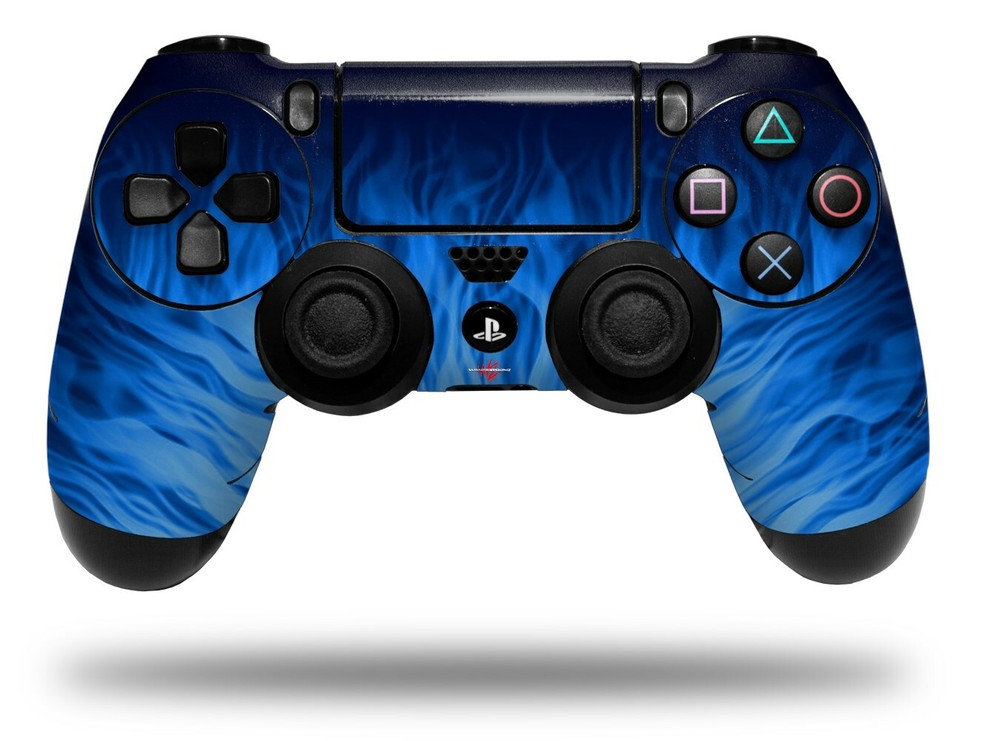 Skin for Playstation 4 Sony PS4 Controller Fire Blue
