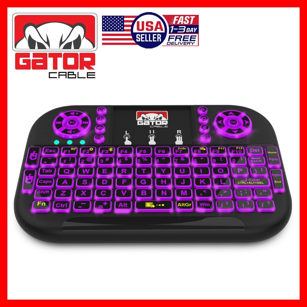 Mini Wireless Bluetooth Keyboard Remote Touchpad Smart-TV Android TV PC Backlit