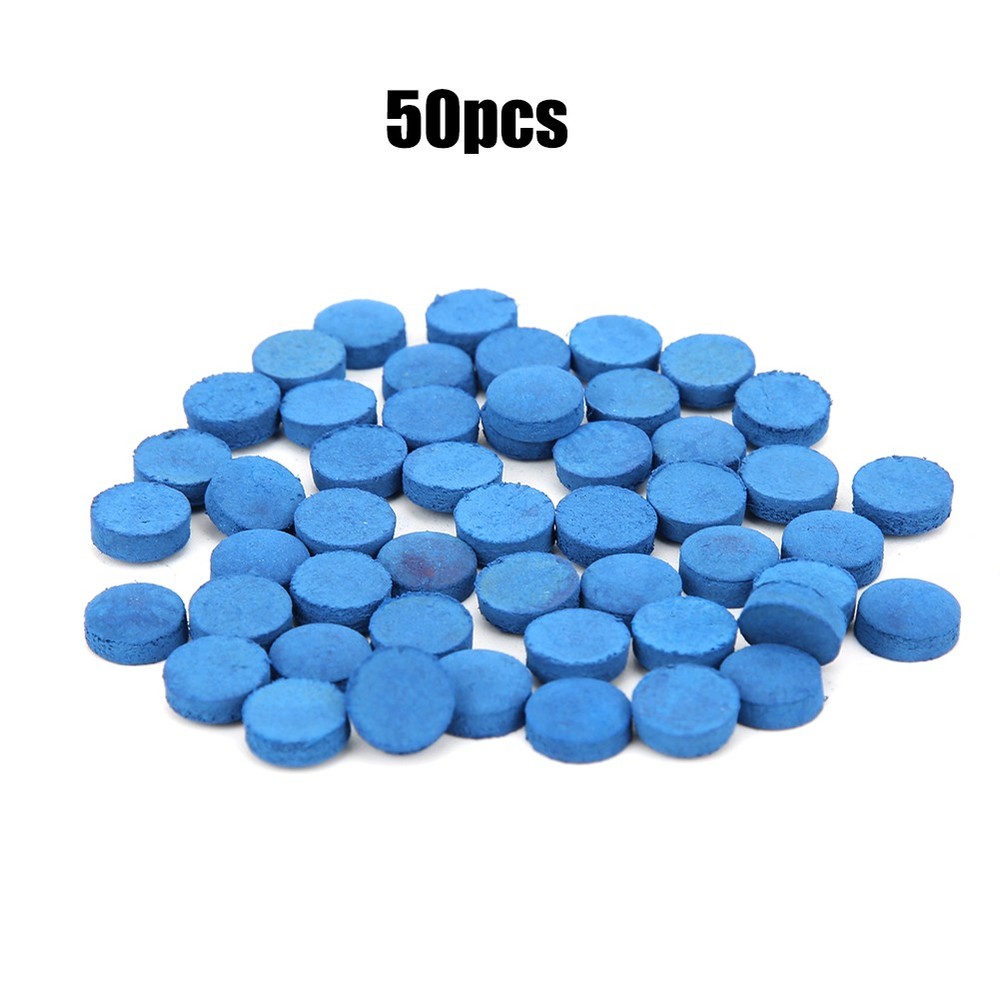 50PCS Leather Billiard Pool Tips Pool Stick Replacement Accessory