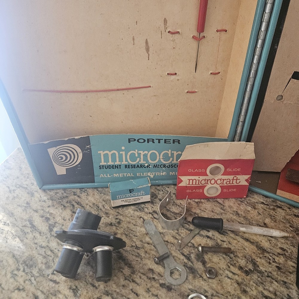 Porter Science ~Microcraft Student Research Microscope Lab~ No. 264 w/ Extras