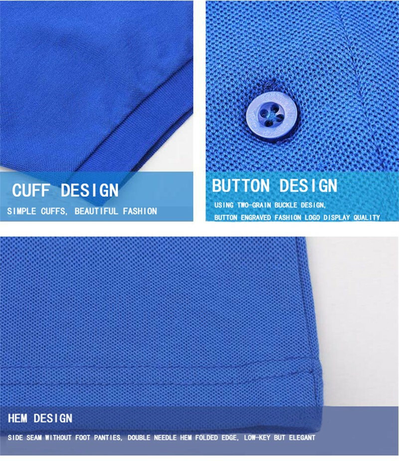 Men Plain Polo Shirt Golf Sports Cotton Short Sleeve Tee