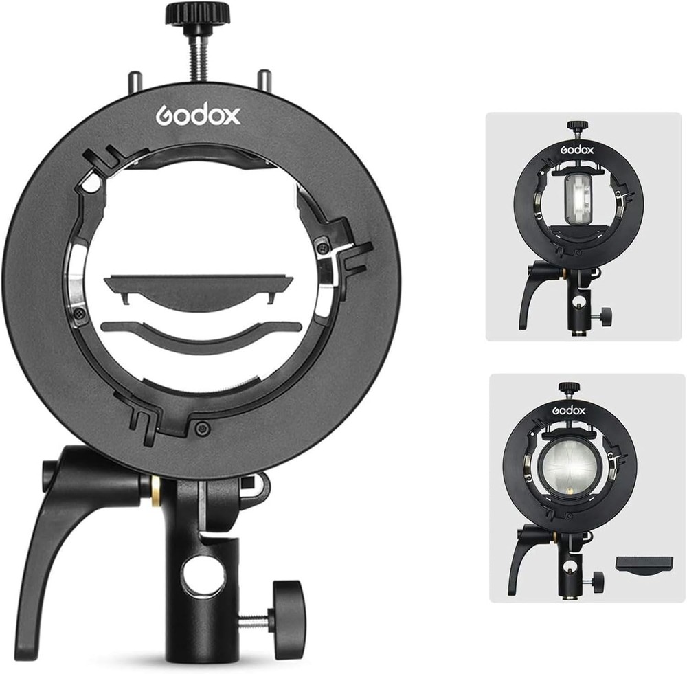 Godox S2 Speedlite Bracket for Bowens Mount, S-Type Holder Updated Version for G