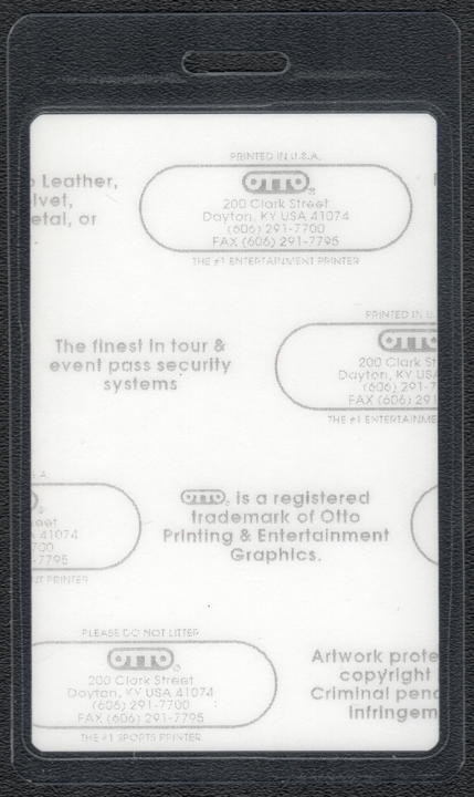 Bruce Hornsby & The Range Backstage Pass - 1995 Laminated Pass - NYC
