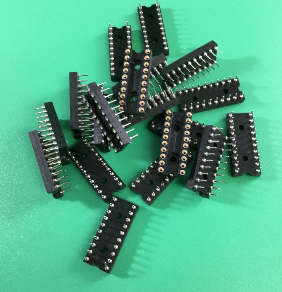 (5PCS) AUGAT 520-AG37D 20-PIN SOCKET, PLUG-IN