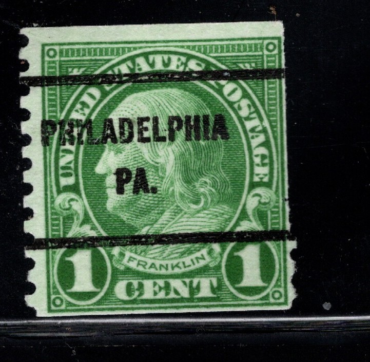 Centsational Precancel - 1¢ 1925 SN 597 Philadelphia PA - Type 61