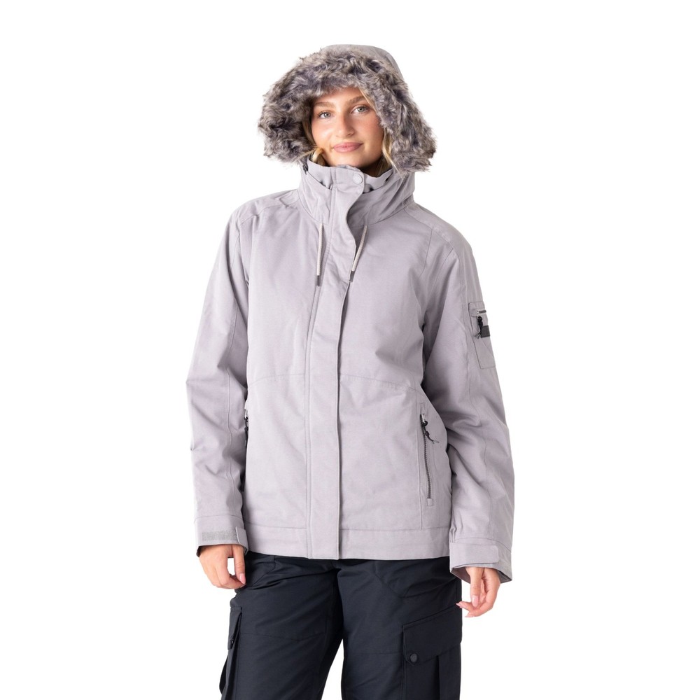Roxy Meade Women's Winter Jacket, Heather Grey, Large