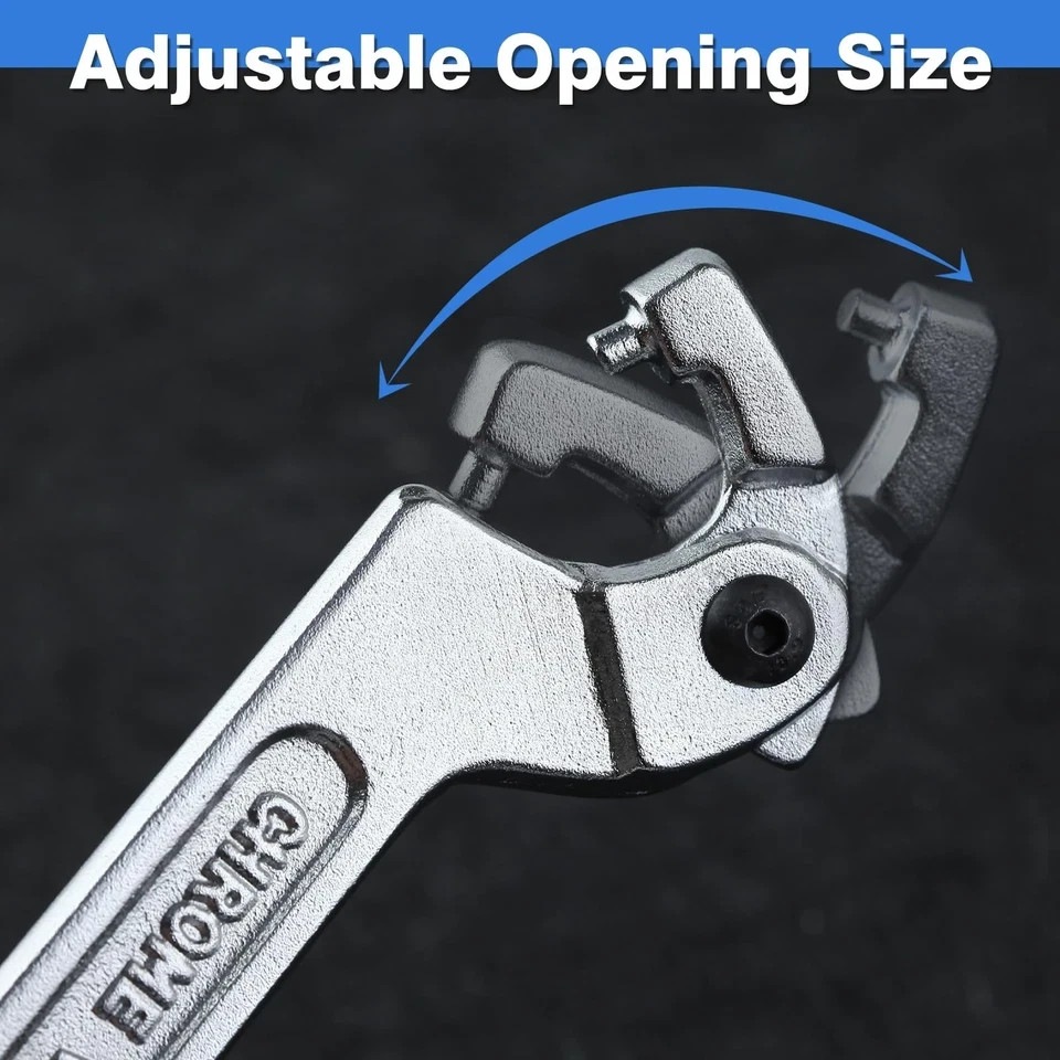 Adjustable C Spanner Hook Wrench Tool Adjustable Pin Spanner Wrench Tool for