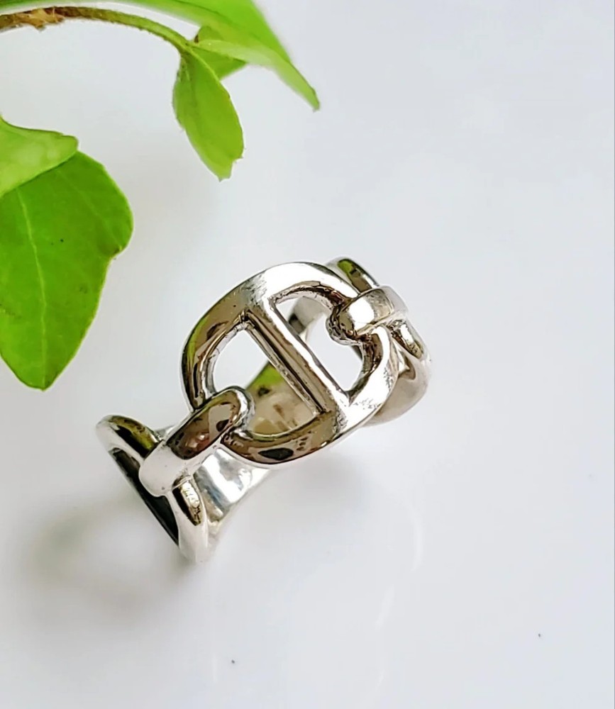 Sterling Silver Chunky Chain Ring