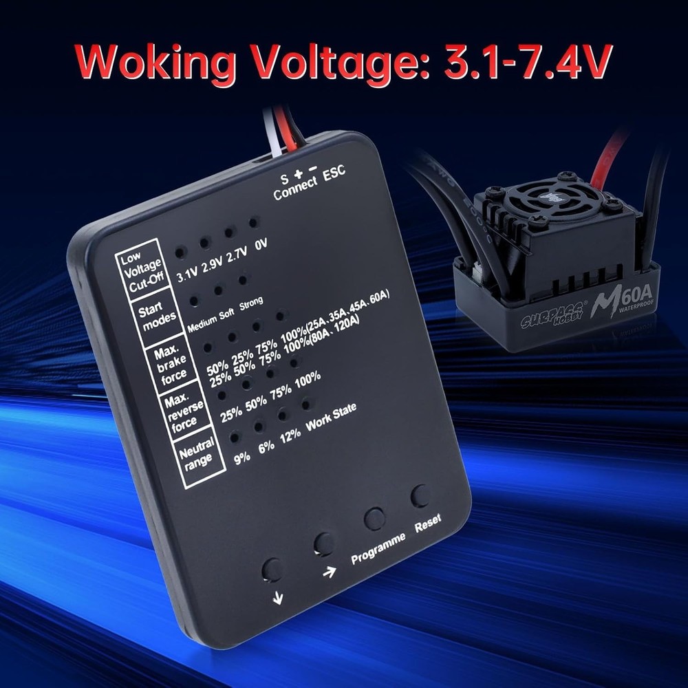 Programming Card for Surpass Hobby ESC Brushless Electronic Speed...