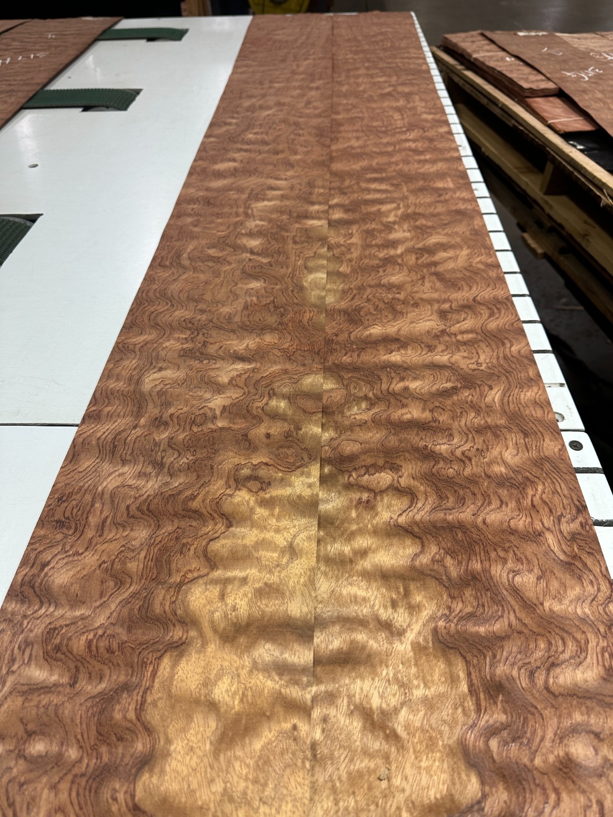 Bubinga Raw Wood Veneer 2 sheets 94'' x 8'' 317G