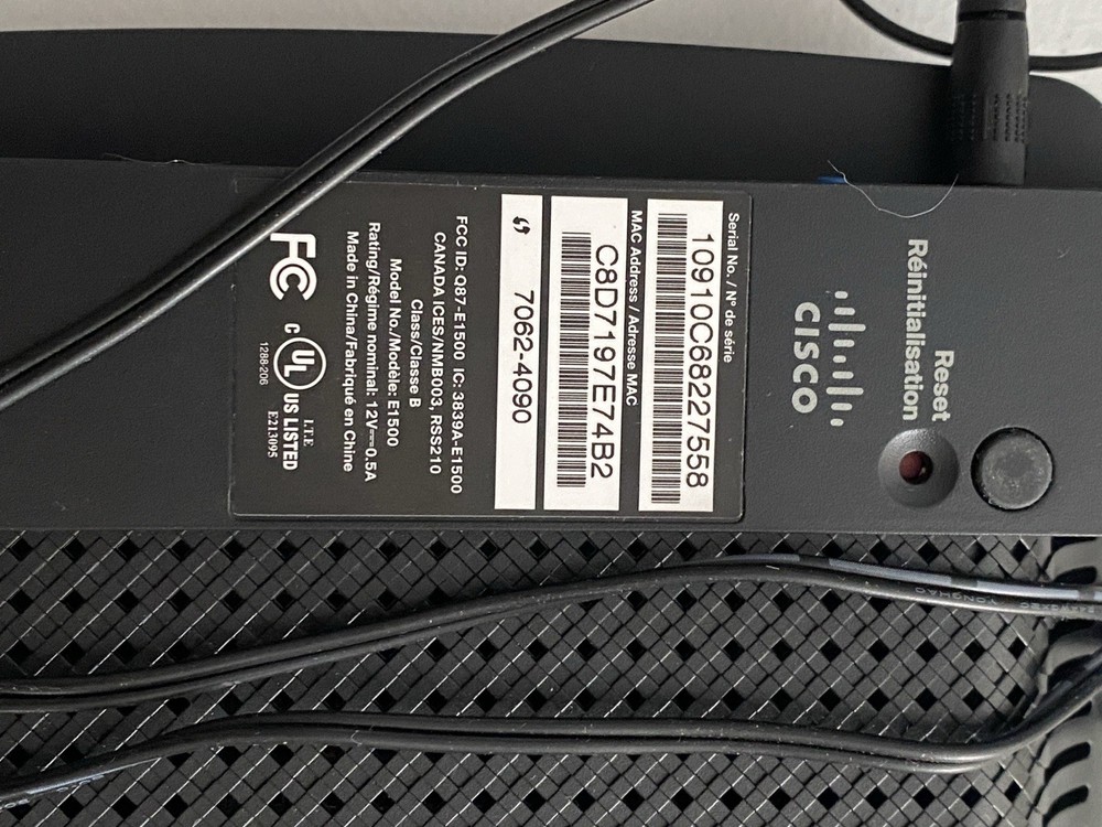 CISCO LINKSYS E1500 WIRELESS N ROUTER TESTED