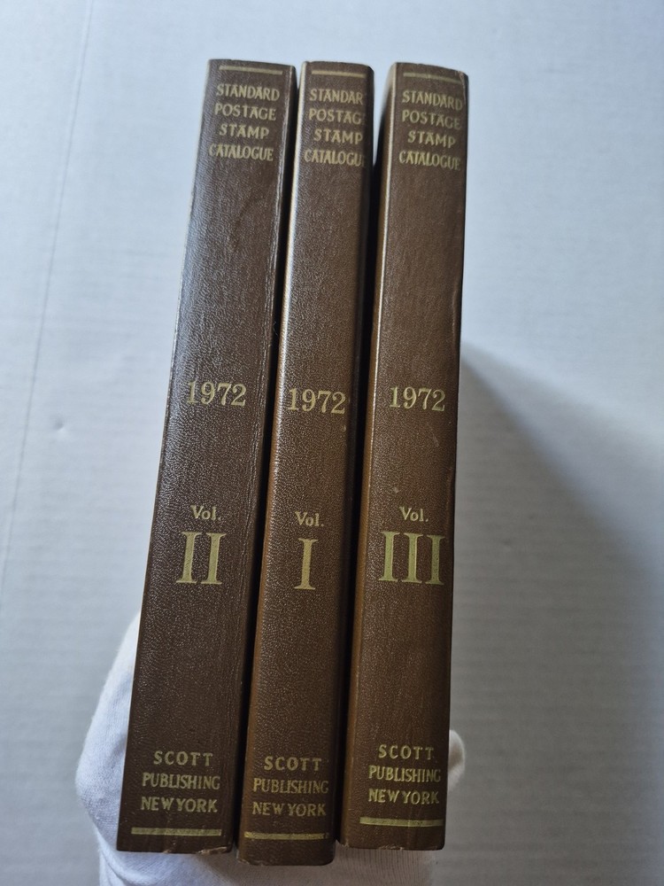Scott Standard Postage Stamp Catalogue 1972 3 Volumes Reference Estimations
