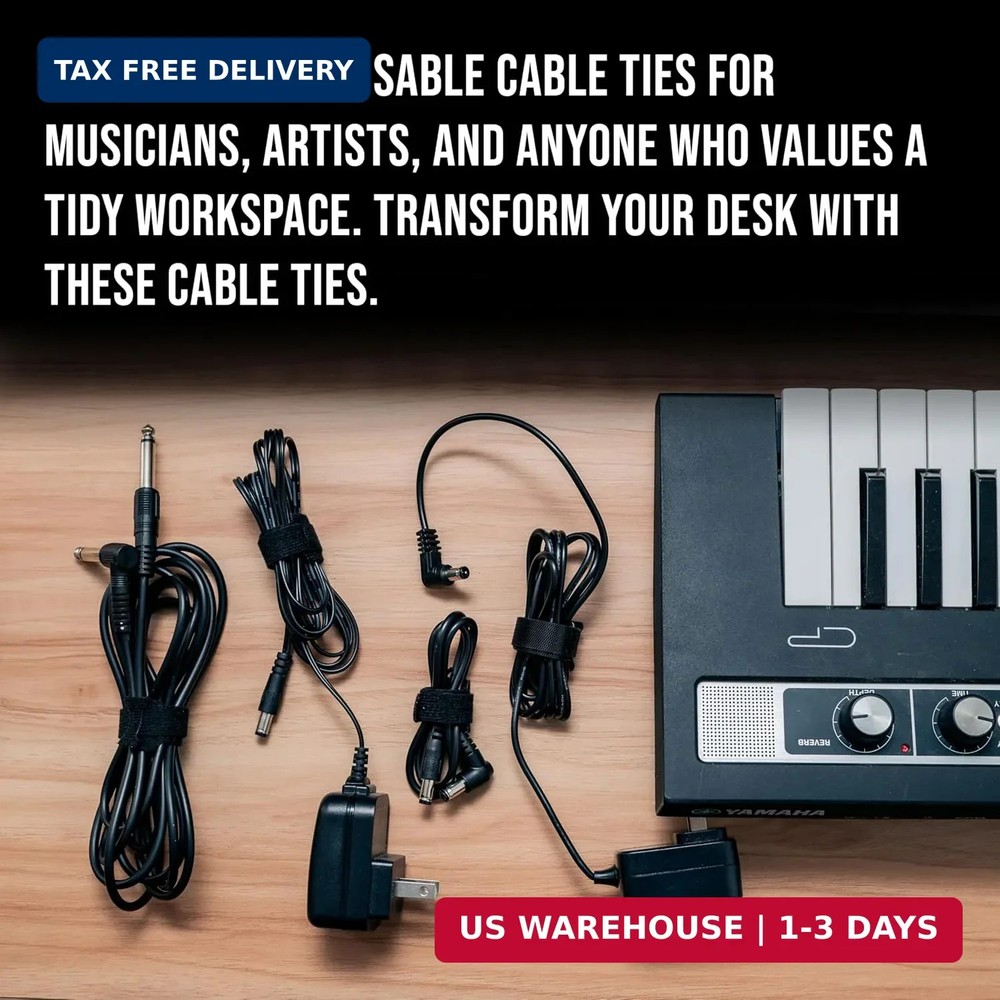 130 PCS 6 Inch Reusable Cable Ties Adjustable Cord Straps, Hook & Loop Wire Orga