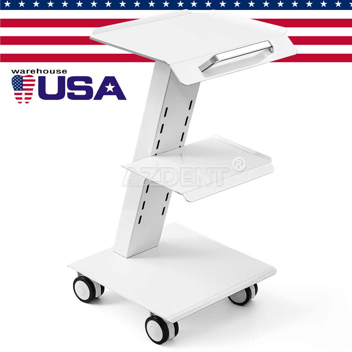 Dental Mobile RollingTrolley Cart /Medical Utility Cart fit Intra Scanner