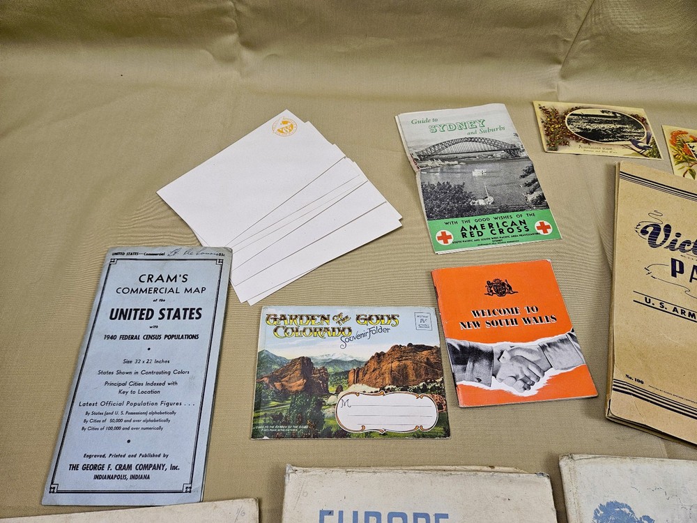 Literature & Maps from WWII footlocker