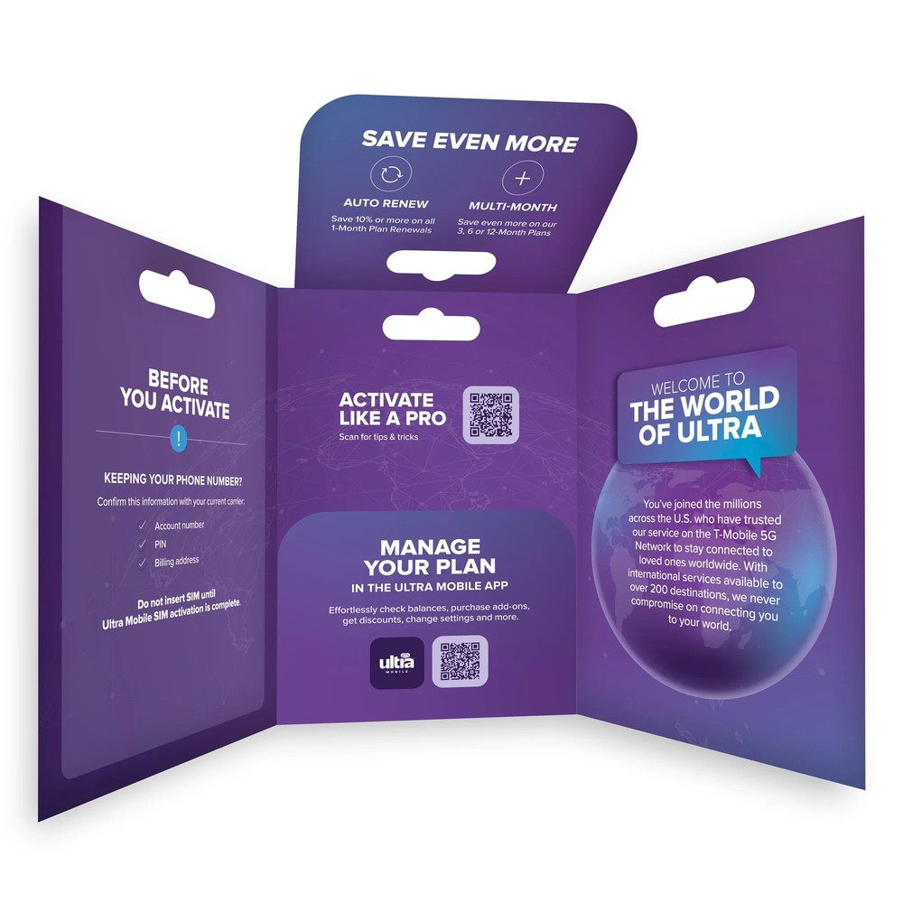 Ultra Mobile Prepaid SIM Starter Activation Kit