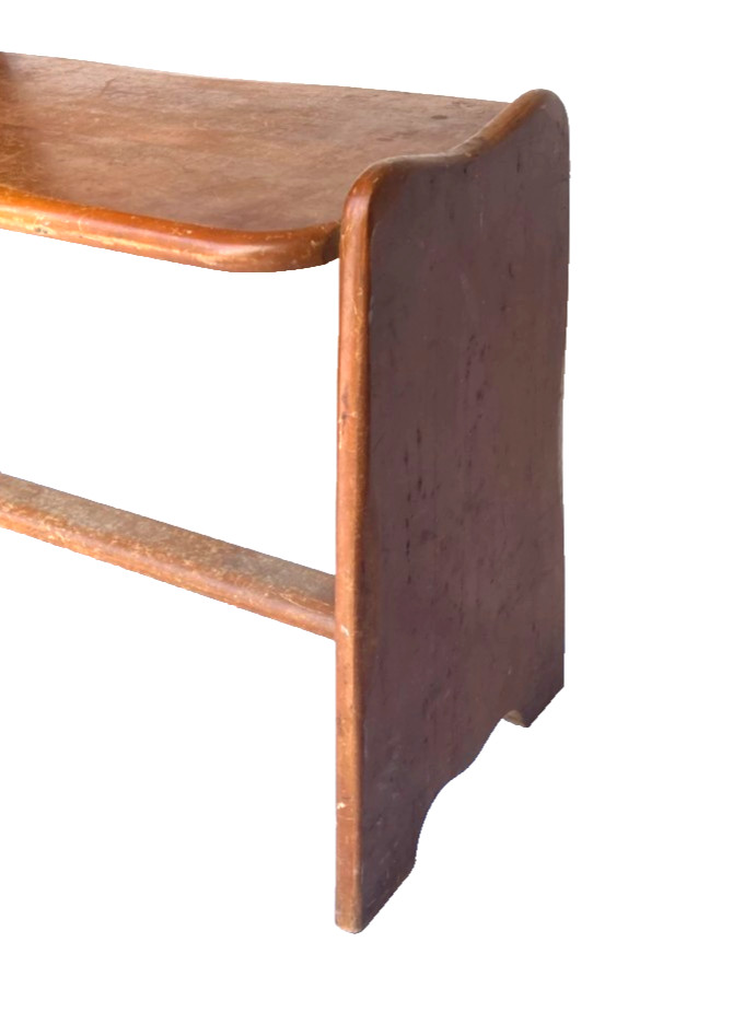 Antique Solid Wood Stool Bench Vintage