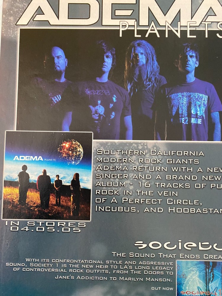 Adema, Planets, Full Page Vintage Promotional Ad