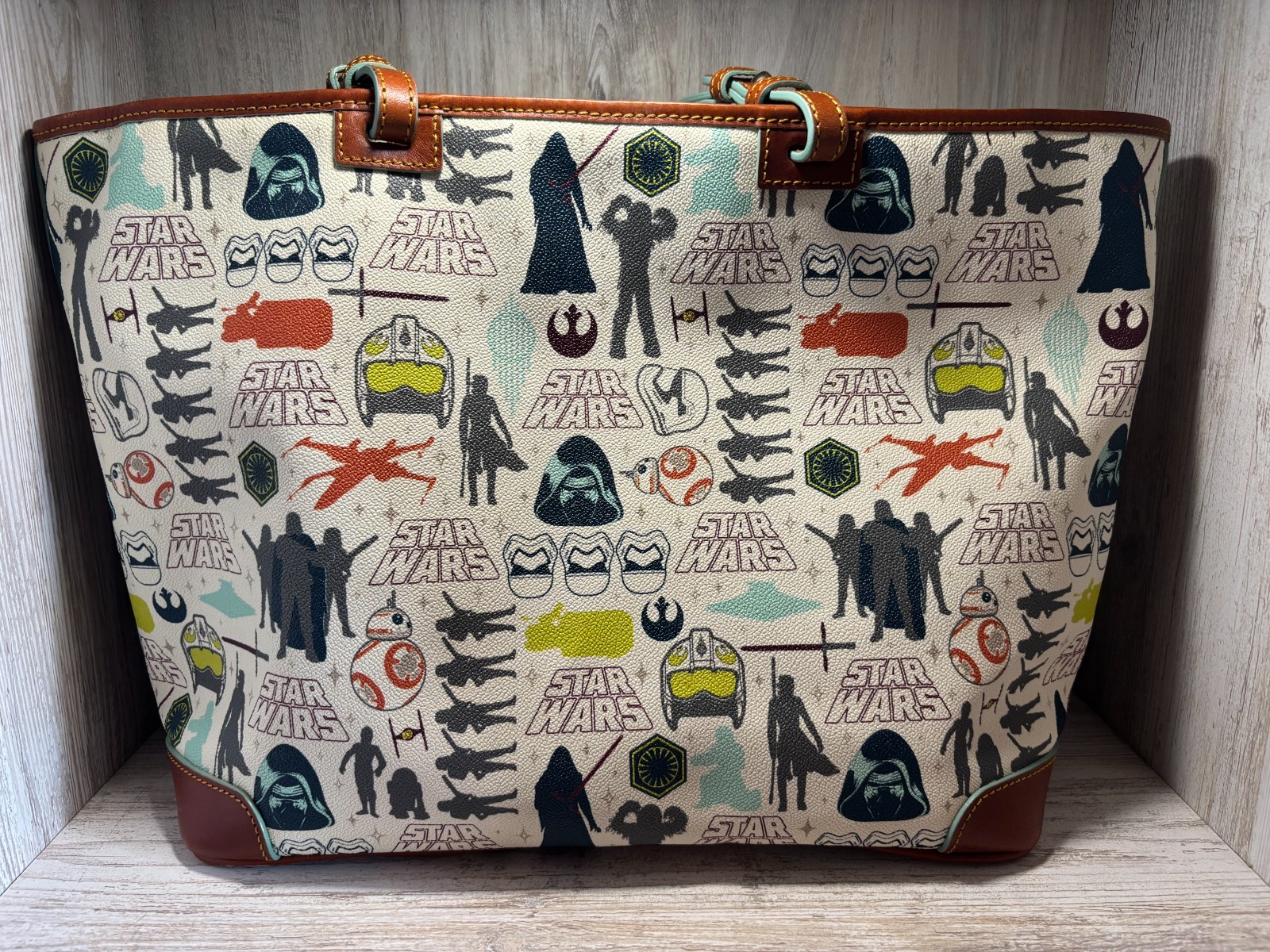 Disney Parks Dooney & Bourke Star Wars Force Awakens Tote Coated Canvas