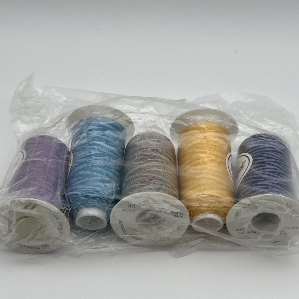 Threads Rus 100% Polyester Embroidery Thread, 1100 Yards Per Roll Cones