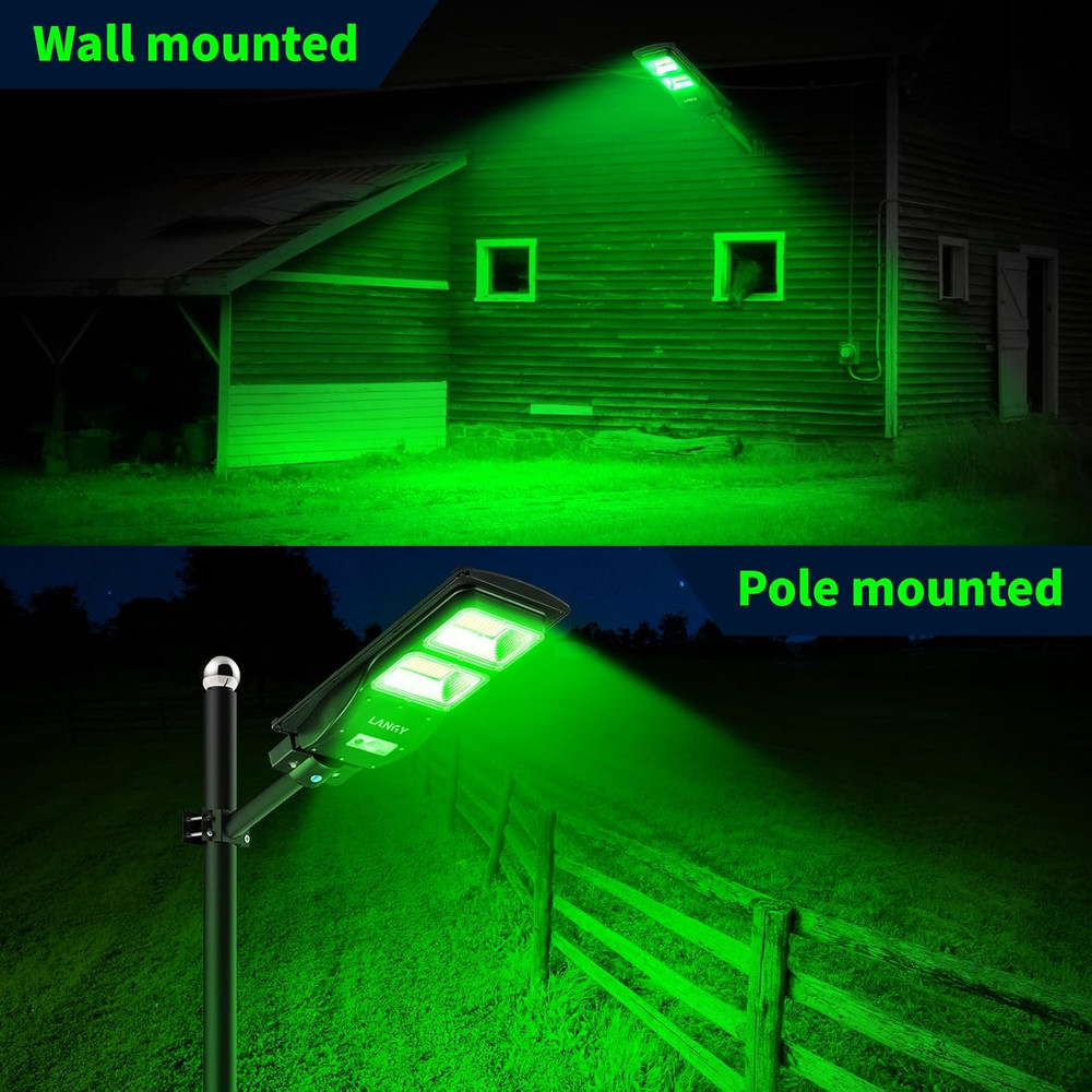 Solar Hog Lights with Remote, 12000LM Motion Activated Feeder Light