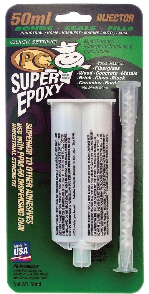PC-Super Epoxy Adhesive Paste, Two-Part 50ml Cartridge, Translucent